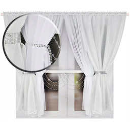 Komplet Firana Z Zasłonami 400x160 Na Taśmie Woal