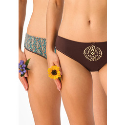 Figi damskie 2pak bawełniane mini bikini w odcieniach