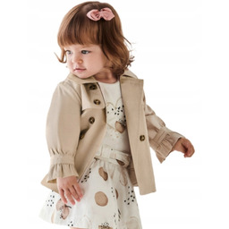 Płaszcz cienki trencz dziewczęcy beżowy Mayoral 1497-95 r.