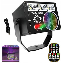 Projektor Disco Lampa Rgb Dyskotekowy Kula Laser Stroboskopowe