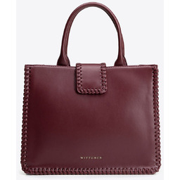 Elegancki kuferek z imitacji skóry z dekoracyjnym obszyciem