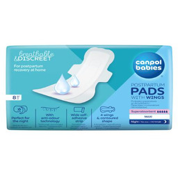 CANPOL BABIES Podpaski poporodowe ze skrzydełkami Normal NIGHT