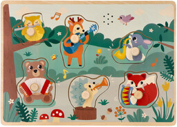 Puzzle dźwiękowe instrumenty