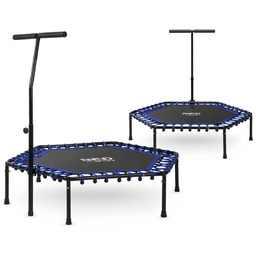 Neo-Sport, Trampolina fitness z uchwytem, niebieska, 127 cm