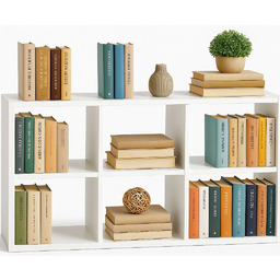 Edinos Biały niski regał na książki E1-H58