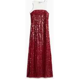 Kombinowana sukienka midi