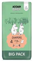 MOOMIN BABY Diapers Pieluszki ekologiczne 4 (7-14kg), 63szt.