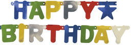 Baner Happy Birthday kolorowy - 156 cm -