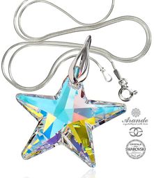 Kryształy Piękny Naszyjnik Aurora Star Srebro