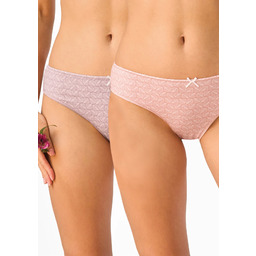 Figi damskie 2pak bawełniane mini bikini pastelowe LPR