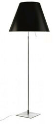 Luceplan - Costanza Lampa Podłogowa ze Ściemniaczem Alu/Liquorice