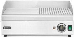 HENDI Płyta grillowa elektryczna Kitchen Line, 1/2 ryflowana