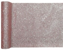 Bieżnik Brokatowy Różowe Złoto 28X300cm