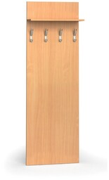 Garderoba z wieszakami PRIMO WOOD, 4 haczyki, półka,