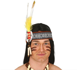 Opaska Indianina z piórkami - 1 szt.