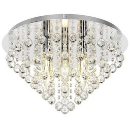 Lindby - Annica Round Lampa Sufitowa Chrome/Clear