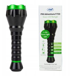 Aluminiowa latarka PNI F750 Green Light LED 10W