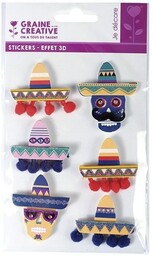 Naklejki 3D - Meksykańskie Sombrero - Creative Seed