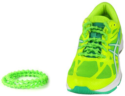 XTENEX Elastyczne sznurówki sportowe XTENEX X300 green