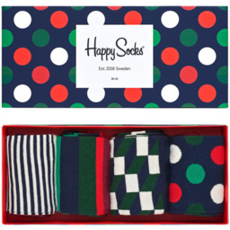 Happy Socks Klasyczny zestaw skarpet kolorowych Giftbox, XBDO09-4000