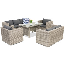 Meble ogrodowe z technorattanu Roma Apetito 7 Garden