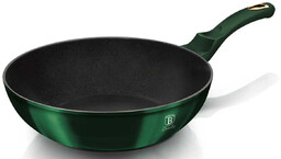 Edinos Tytanowy zielony wok z silikonowym uchwytem 28cm