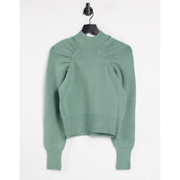 Topshop Sweter Damski Zielony Klasyczny 44 Rnv