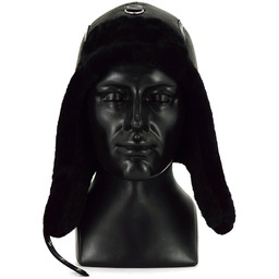 Czapka skórzana pilotka LOTNIK - ZIMA