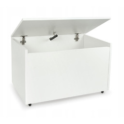 Duża drewniana skrzynia na zabawki, pojemnik, puf