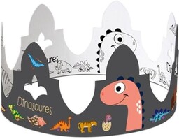 2 korony królewskie do pokolorowania - Dinozaury -