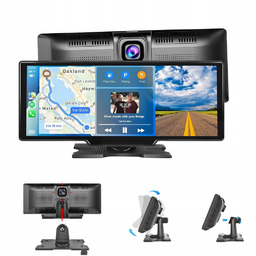 Monitor Samochodowy 10.26" Kamera Cofania z przednią kamerą