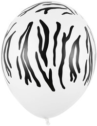 Balony lateksowe pastelowe Zebra - 30 cm -