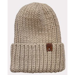 Pakamera Czapka wełniana oversize - piaskowa