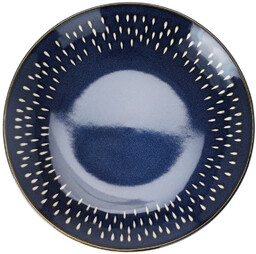Talerz deserowy ceramiczny granatowy 22 cm