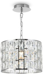 GLIED lampa wisząca żyrandol chrom kryształ fi28.7cm 60W