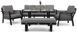 Zestaw mebli ogrodowych z aluminium PROVENCE Czarne +
