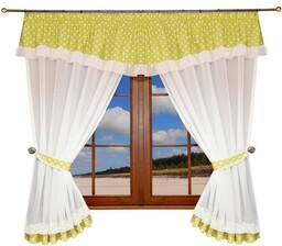 Firana do pokoju dziecięcego w groszki 300x180 F-14