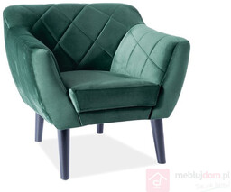 Fotel KARO VELVET 1wenge Signal Zielony