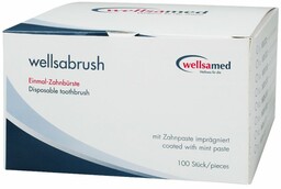 Wellsamed - Szczoteczka jednorazowa z pastą 100szt.