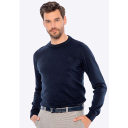 Sweter męski z bawełny granatowy