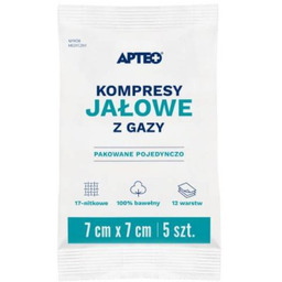 APTEO CARE Kompresy jałowe z gazy 7x7cm, 5