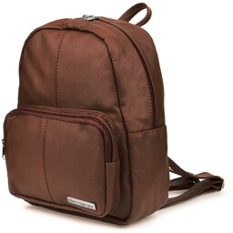 Skórzany Damski Plecak Elegancki Pojemny Koniakowy Beltimore R33