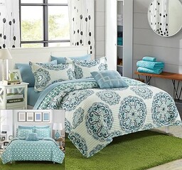 Chic Home Madrid 3 Kawałki Odwracalna kołdra Super