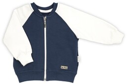 Niemowlęca bluza dresowa bomberka granatowa Nicol,r.56
