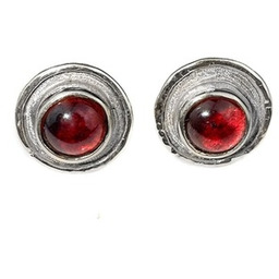 Pakamera Kolczyki srebrne z granatami