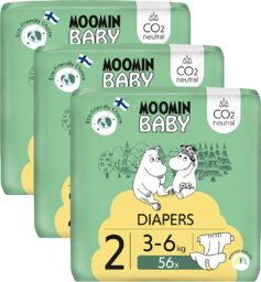 Moomin Baby rozmiar 2, 3-6 kg, pieluchy, 168