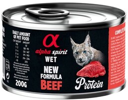 KARMA MOKRA DLA KOTA Z WOŁOWINĄ ALPHA SPIRIT