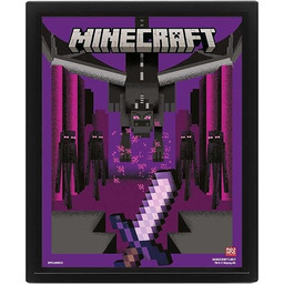 Plakat soczewkowy Minecraft  oficjalna sztuka ścienna 3D