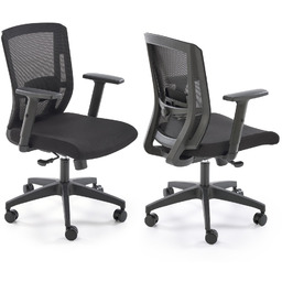 Fotel biurowy obrotowy ergonomiczny paredes czarny halmar