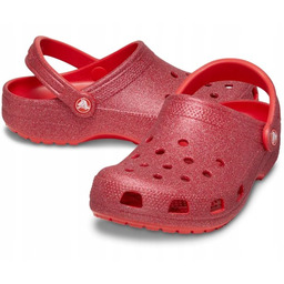 Crocs Damskie Buty Chodaki Klapki Classic Glitter 205942